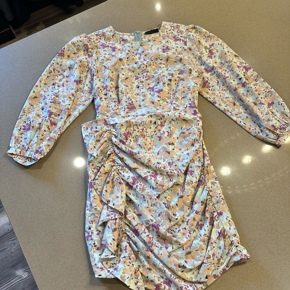 Vici Pastel Floral Mini Dress with Puff Sleeves - Picture 3 of 6